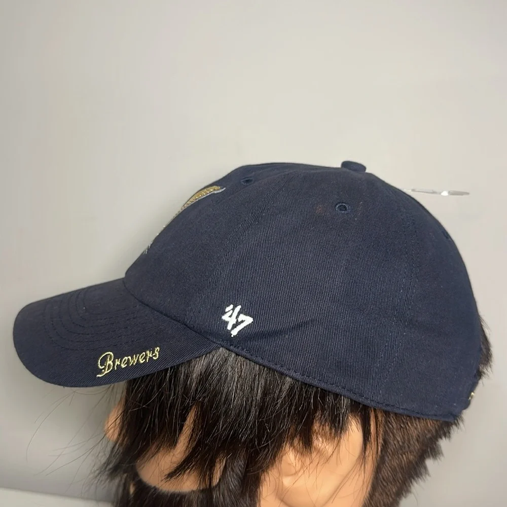 47 Brand Milwaukee Brewers sparkle Navy Cap with Gold Details